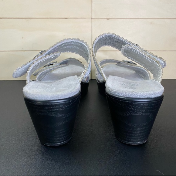 Alegria Bobbi Flounce Floral Sandals Women's Size 11 Shoes EU41 Leather White - Picture 6 of 11